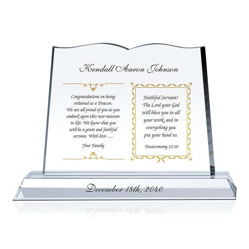 Congratulations Gift for Ordained Deacon - Wording Sample by Crystal ...