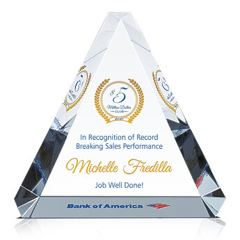 Top Sales Recognition Plaques - Crystal Central