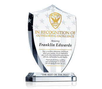 Custom Police Award Plaques Engraved And Made From Crystal - Crystal ...