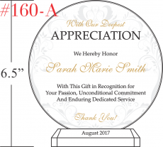 Circle Appreciation Gift Plaques - Crystal Central
