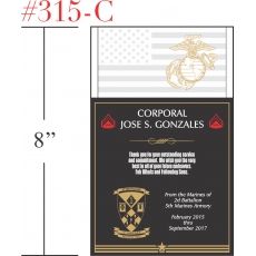 Marine Corps Retirement Plaque - Crystal Central