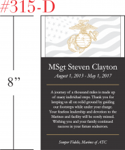 Marine Corps Retirement Plaque - Crystal Central